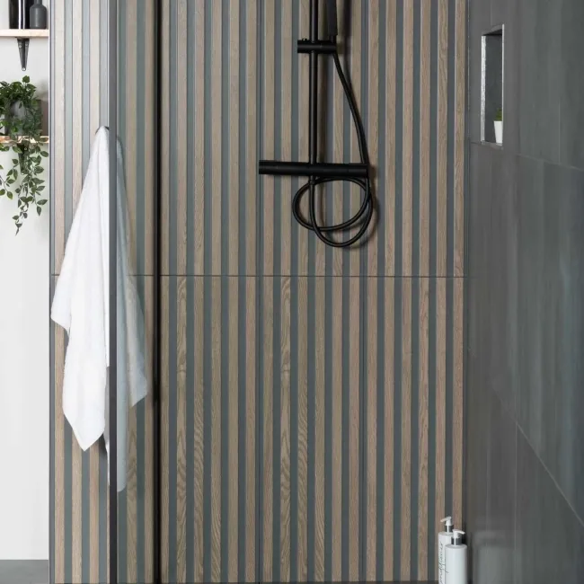 Timber Wood Slat Walnut Ceramic Wall Tiles