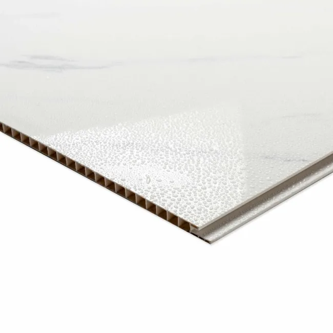 Trepanel Aqua® Gloss Carrara Marble Effect PVC Shower Wall Panel