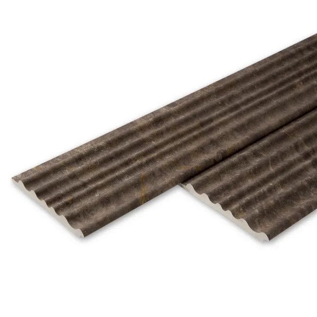 Trepanel Aqua 3D® Waterproof Medium Grey/Gold Marble Effect Grooved Wall Panel 3 Pack (Covers 0.87 SQM)