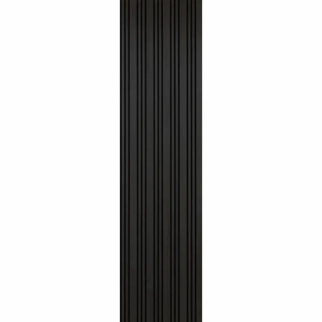 Trepanel Design® Noir Black Multi-Width Acoustic Wood Wall Panels