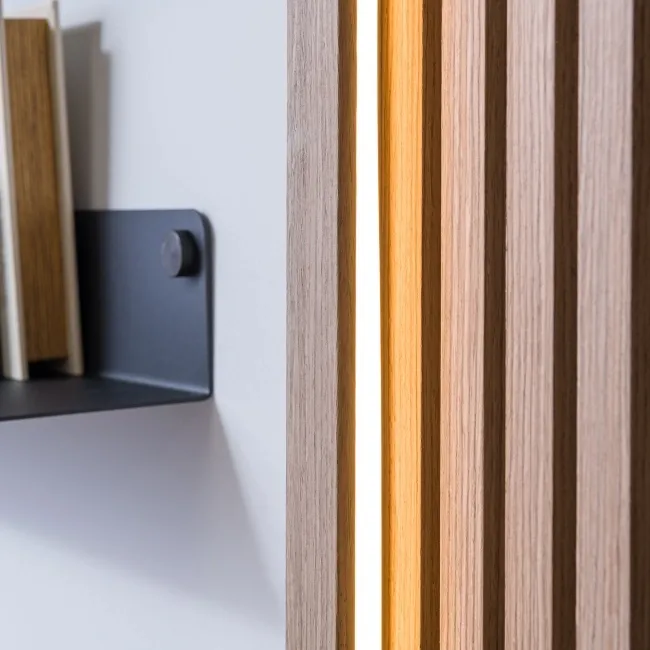 Trepanel® Smoked Oak Wood Acoustic Panel Top Trim with Lighting Option