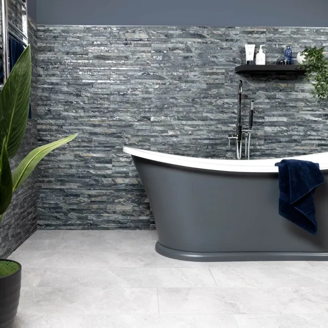 Valentina Oceanic Blue Splitface Effect Wall Tiles