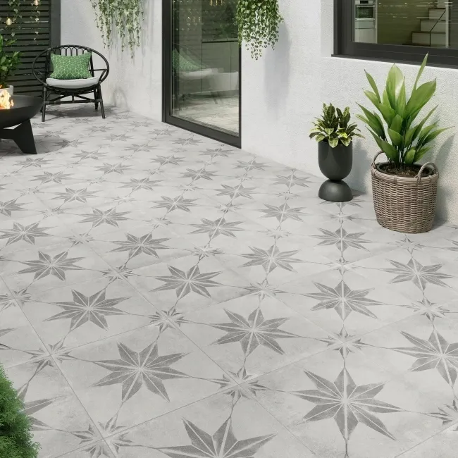 Leinz Estrella Star Patterned 20mm Porcelain Paving Slab
