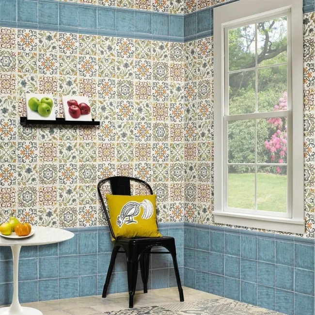 Lucy Flower Embossed Gloss Decor Wall Tiles