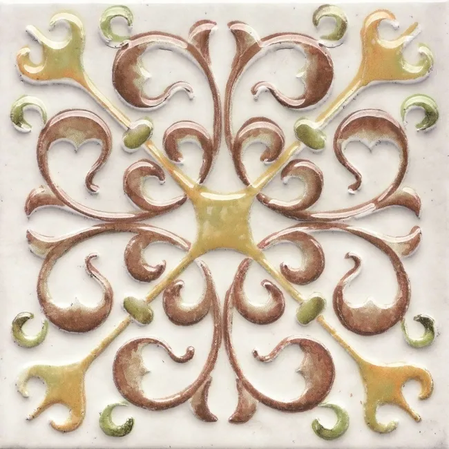 Lucy Flower Embossed Gloss Decor Wall Tiles