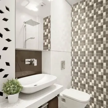 Ligo Glass Mocha Mosaic Tiles