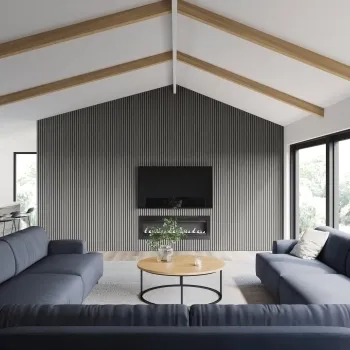 Trepanel XL® 3m Ash Grey Acoustic Wood Standard Slat Panels