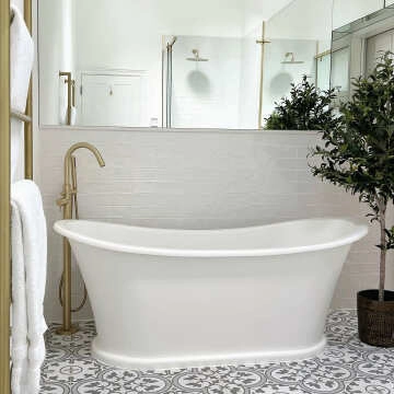 Rustic Gloss White Metro Tiles