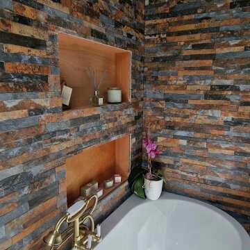 Vesuvius Dark Rustic Porcelain Split Face Effect Wall Tiles
