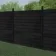 LuxeLine® Black Composite Fence Panel with Buried Aluminium Post 6ft
