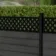 LuxeLine Composite Fence Panel Dark Grey 3ft High - Lattice Decorative Screen with Aluminium Post