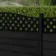 LuxeLine Composite Fence Panel Black 3ft High - Curve Top Lattice Decorative Screen with Aluminium Post