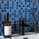 Pixel Ocean Dark Blue Blend Mosaic Tiles 25x25