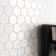 Pixel White 50x50 Hexagon Gloss Mosaic Tiles