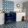 Scintilla Sky Blue Star Pattern Wall and Floor Tiles