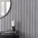 Trepanel Design® White Marble Effect on Black Felt Acoustic Wood Slat Panels