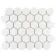 Pixel White 50x50 Hexagon Matt Mosaic Tiles