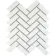 Pixel White Herringbone Matt 22x73 Mosaic Tiles