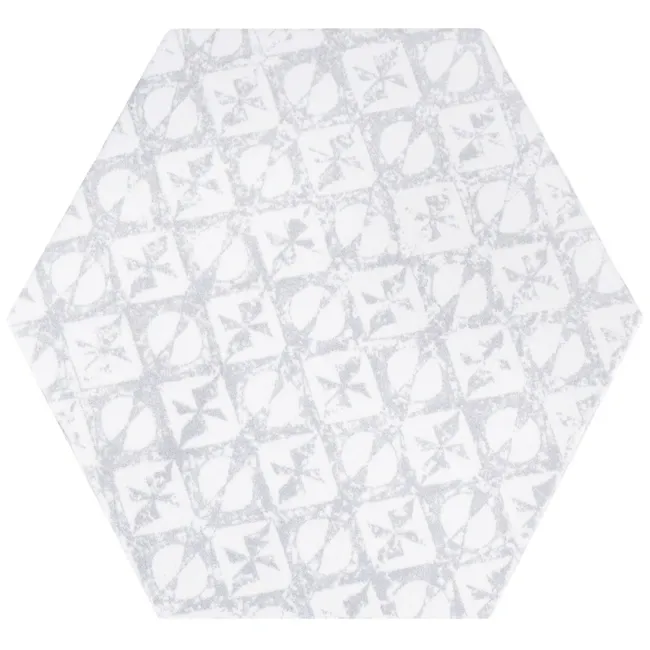 Souk Patchwork Hexagon Grey Patterned Matt Wall and Floor Tiles