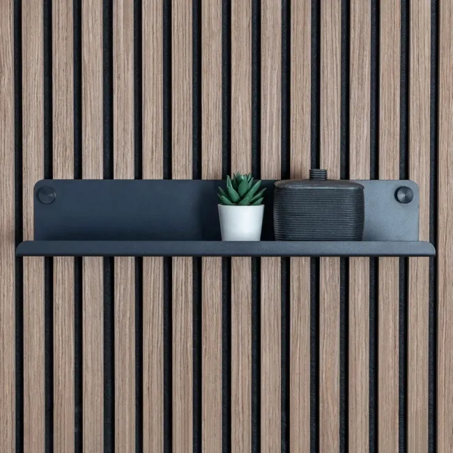 Trepanel Customise® Black Shelf 519mm inc Black Screws