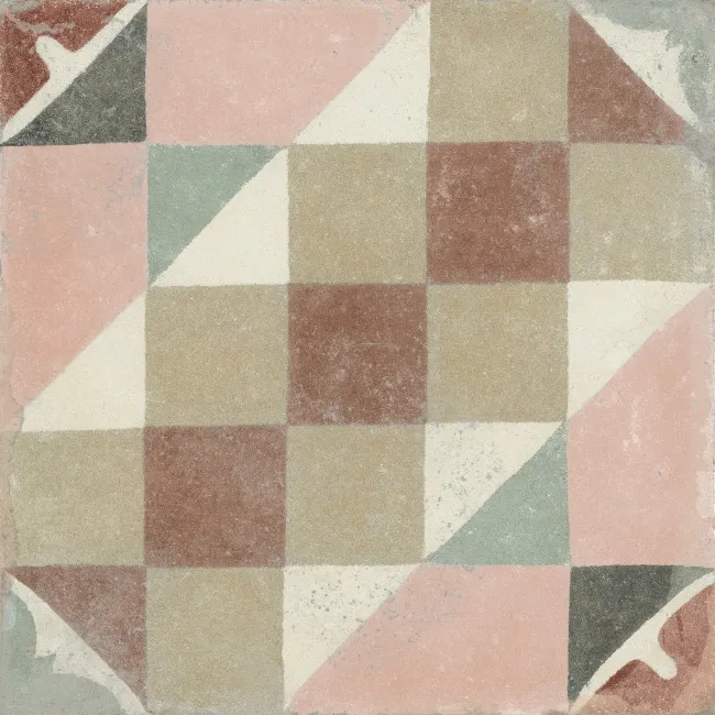 Tiempo Multicolour Matt Geometric Porcelain Wall and Floor Tiles