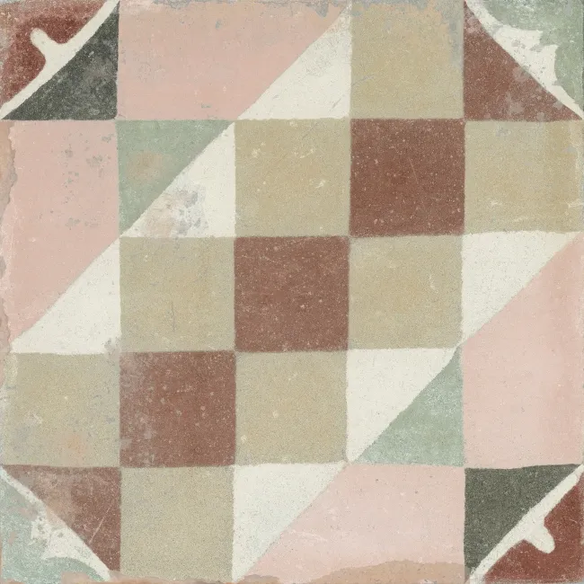 Tiempo Multicolour Matt Geometric Porcelain Wall and Floor Tiles