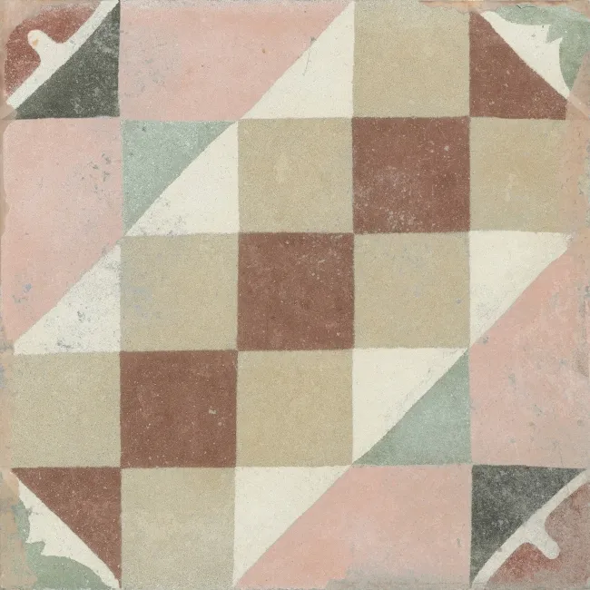 Tiempo Multicolour Matt Geometric Porcelain Wall and Floor Tiles