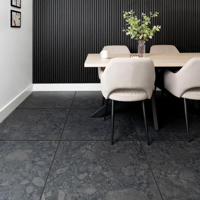 Belmonte Space Black Matt Porcelain Tiles 800x800