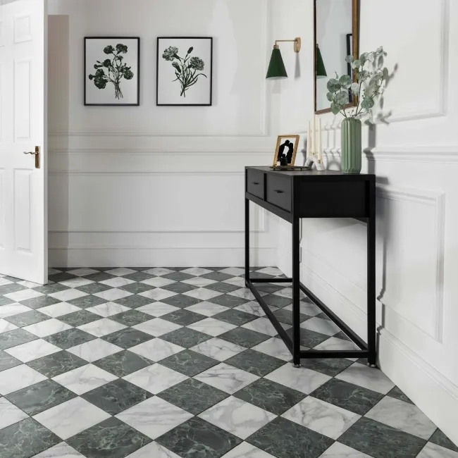 Camden White Marble Effect Wall and Floor Tiles