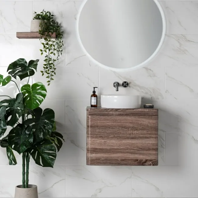 Cappella White Gloss Marble Effect 600x300 Wall and Floor Tiles