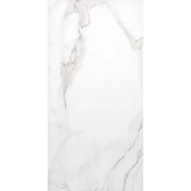 Cappella White Gloss Marble Effect 600x300 Wall and Floor Tiles