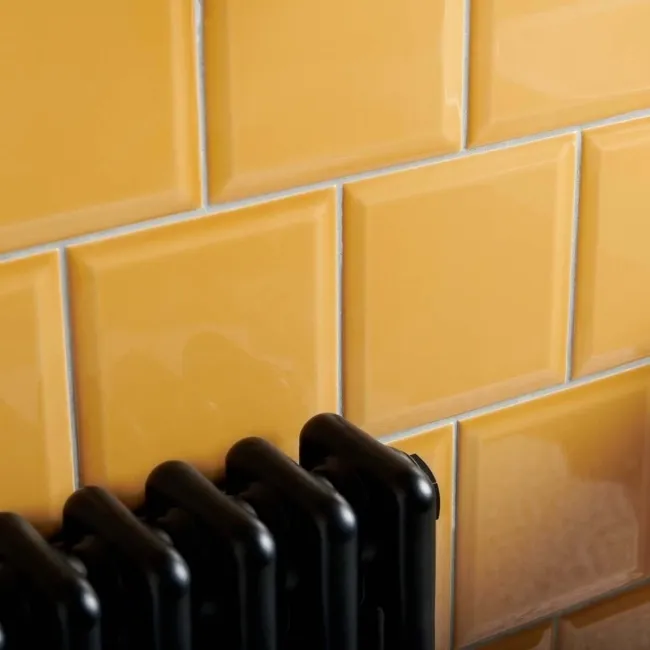 Capsule® Yellow Gloss Bevelled Victorian 150x150 Wall Tiles