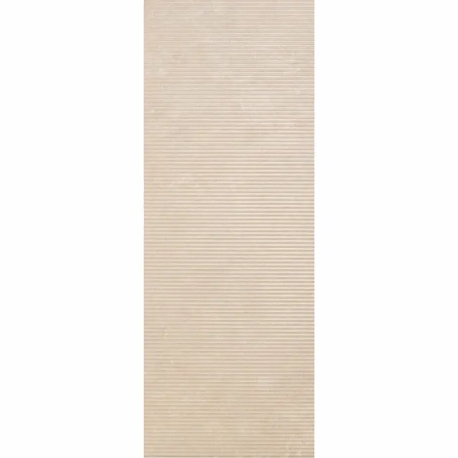 Vesta Beige Fluted Matt Travertine Effect Wall Tiles
