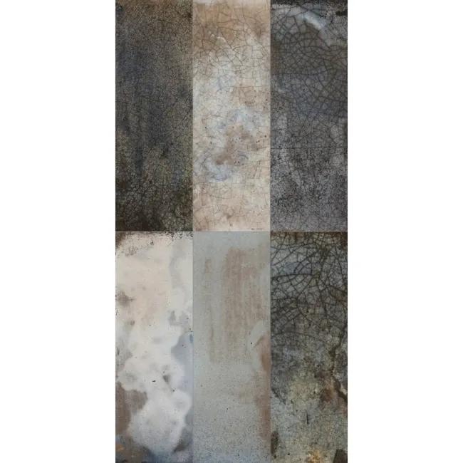 Raku Glazed Multi Coloured Rustic Wall Tiles