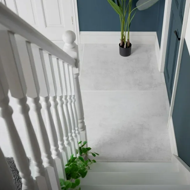 Cosmic Cloud White Semi Polished Stone Effect Floor Tiles