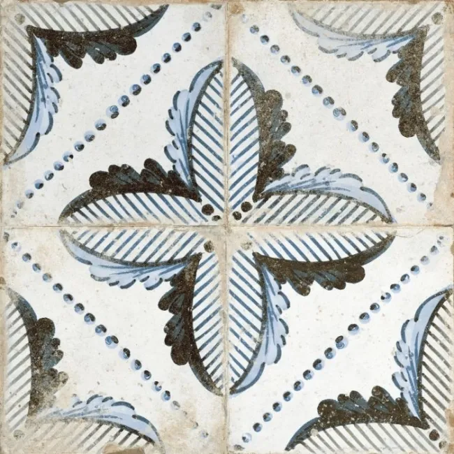 Floweret Floral Antique Multicolour Matt Patterned Floor Tiles