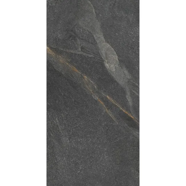 Devoke Dark Grey Matt Stone Effect Wall and Floor Tiles 597x297