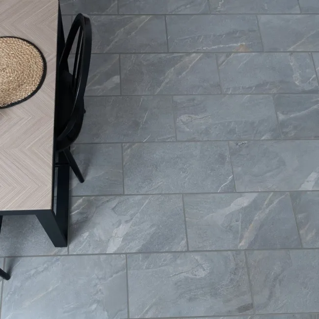 Devoke Grey Matt Stone Effect Wall and Floor Tiles 597x297