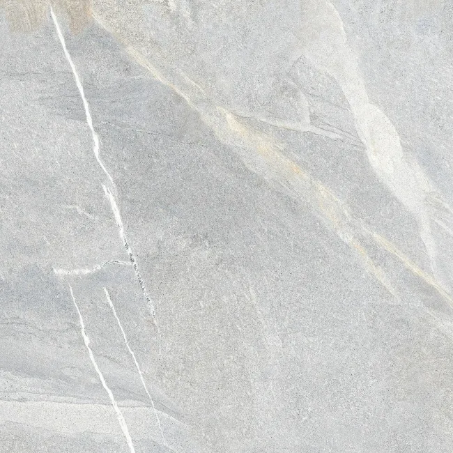 Devoke Light Grey Matt Stone Effect Wall and Floor Tiles 597x597