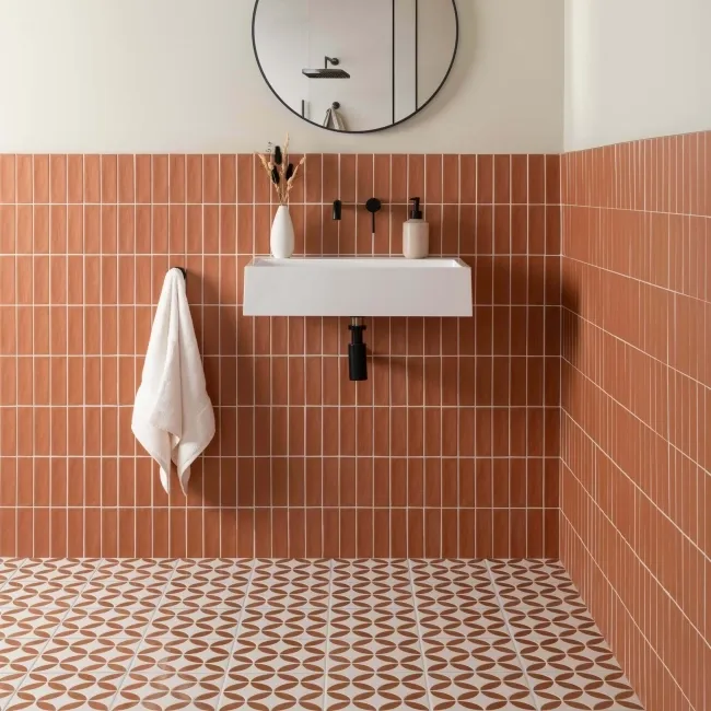 Hamlet Orange Matt Brick Metro Wall and Floor Tiles