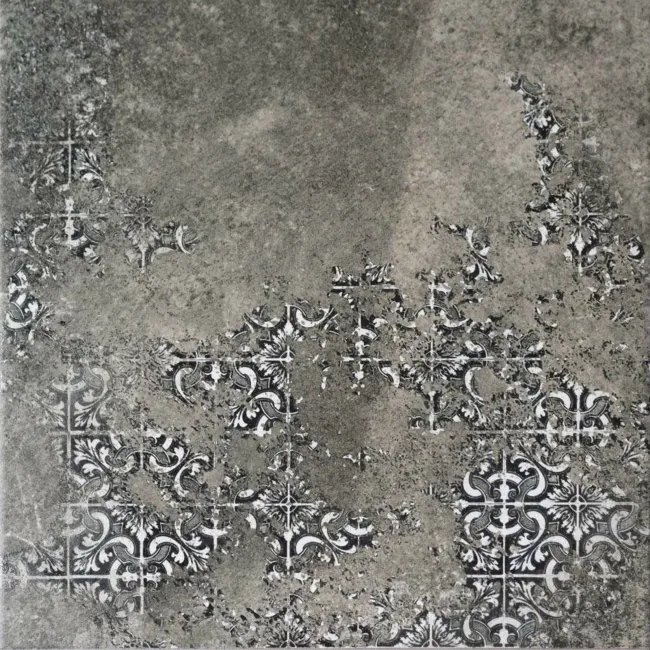 Harbour Night Dark Grey Matt Patterned Wall and Floor Tiles