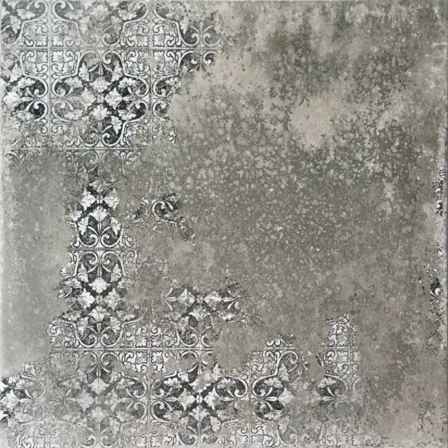 Harbour Night Dark Grey Matt Patterned Wall and Floor Tiles