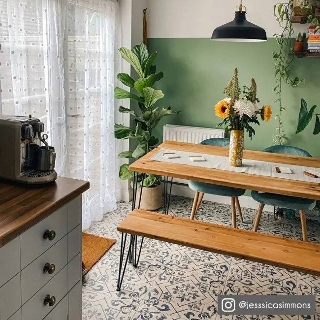 Harran Antique Vintage Blue Pattern Floor Tiles