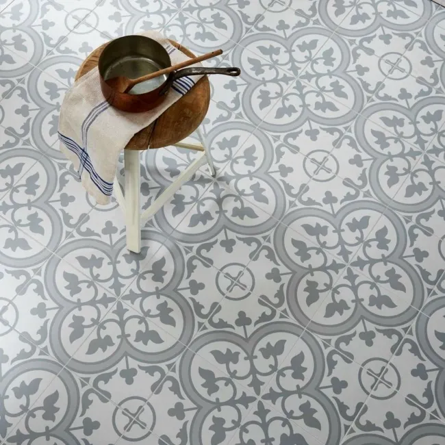 Ledbury Dove Grey Pattern Wall and Floor Tiles