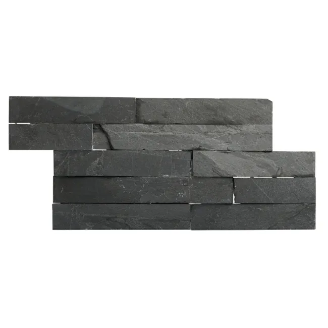Ledgestone Black Split Face Slate 300x150 Tiles