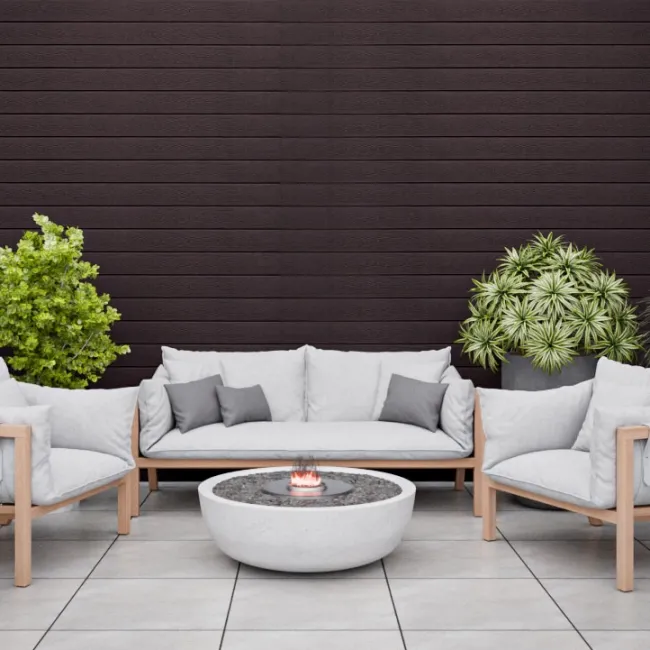 LuxeLine® Walnut Wood Grain Shiplap Panels