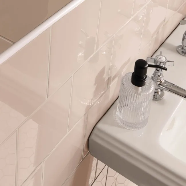 Pick 'n' Mix Macaron Cream Gloss Plain Wall Tiles