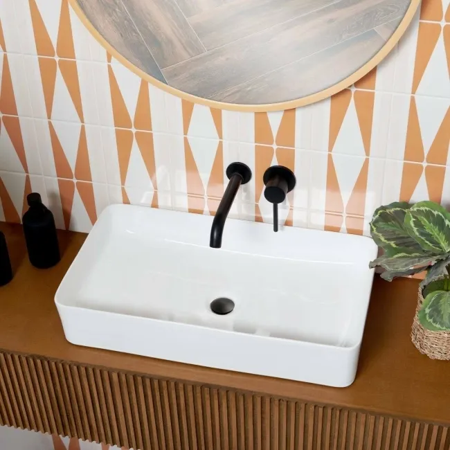 Pick 'n' Mix Marmalade Orange Gloss Plain Wall Tiles