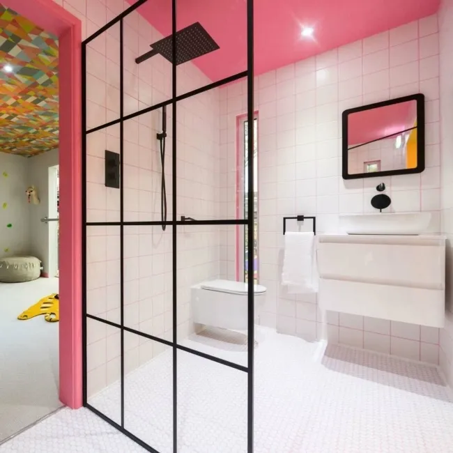 Pixel White 23x23 Hexagon Gloss Mosaic Tiles