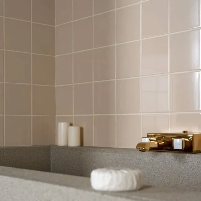 Marvel Tea Cream Gloss Ceramic Plain Wall Tiles